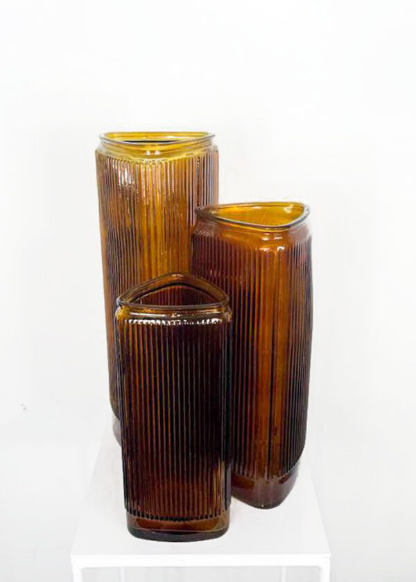 Amber Trio Vase Collection