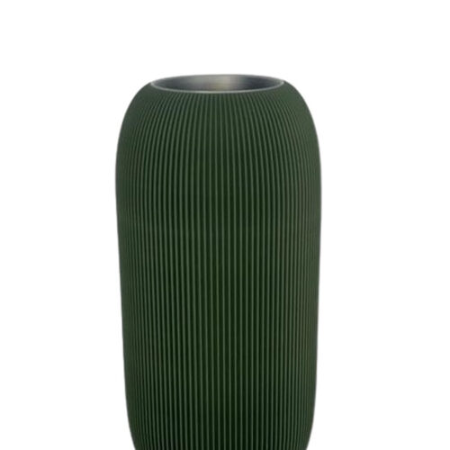 Dried Flowers Emerald Ribbed Vase